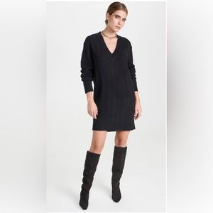 Rag & Bone
Black Cashmere Durham Herringbone Mini Dress, Size Medium